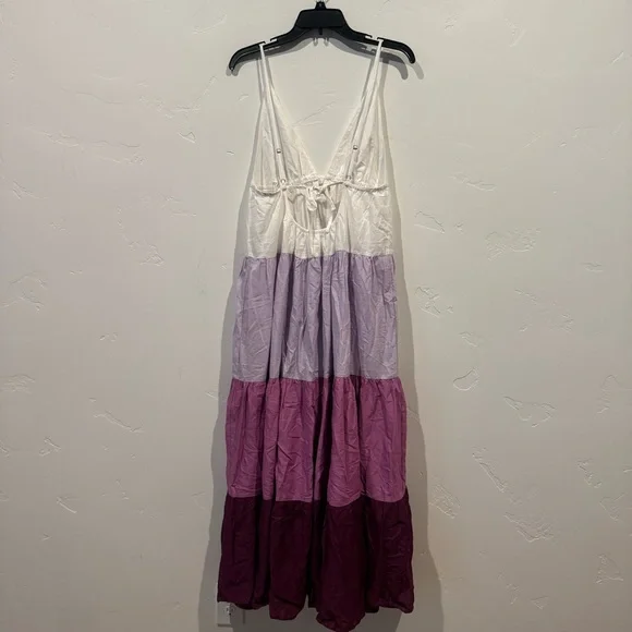 Anthropologie The Raya Colorblock Maxi Dress: Purple and White - Picture 8 of 16